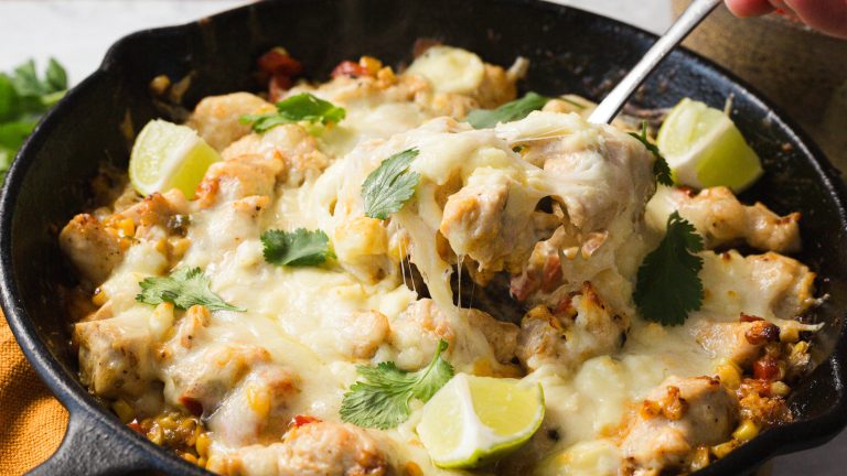 Decadent and Creamy Skillet Chicken with Street Corn Recipe