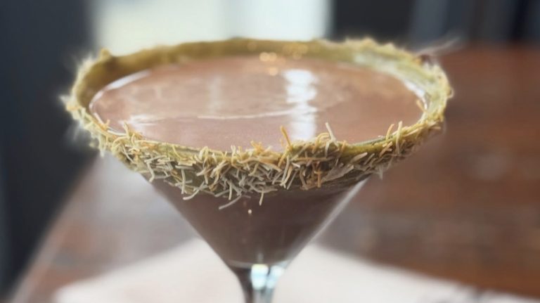 Enhance Your Dessert Martini with a Pistachio Cream Rim