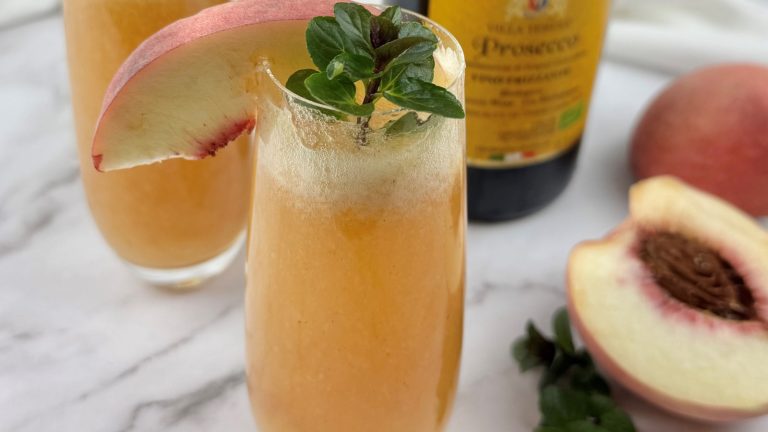 Creating a Classic Peach Bellini at Home