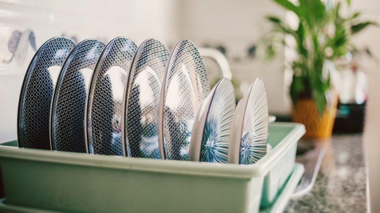 The Ingenious Dish-Drying Rack That Maximizes Counter Space