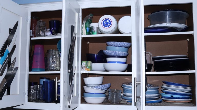 Organize Your Cluttered Kitchen Cabinets with an Easy Solution