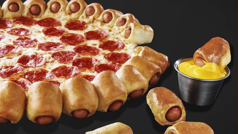The Pizza with a Hot Dog Crust from Fast Food Chains