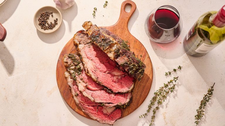 Elevate Your Dinner Party with Our Herb-Crusted Boneless Rib Roast