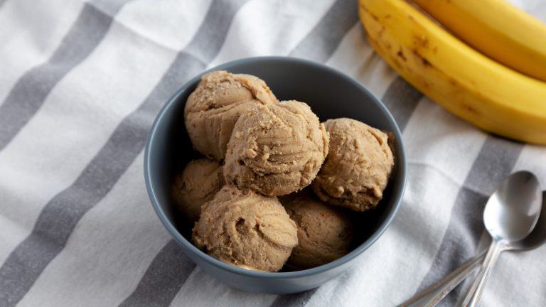 Delicious 2-Ingredient Dairy-Free Peanut Butter Ice Cream Treat