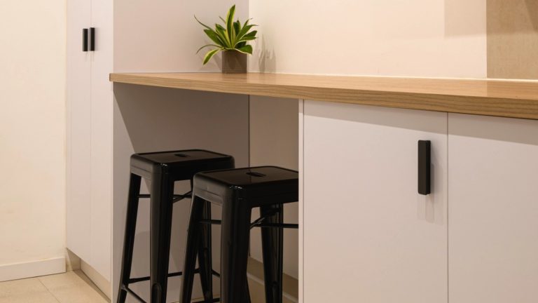 Convert a Kitchen Desk into a Roomy Storage Nook with a Simple $30 Solution